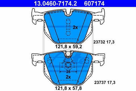 BALATAS TRASERAS 7427 D1042