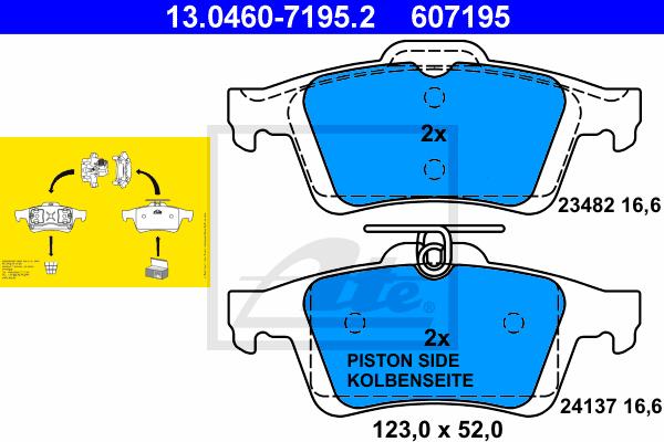 BALATAS TRASERAS 7957 D1095