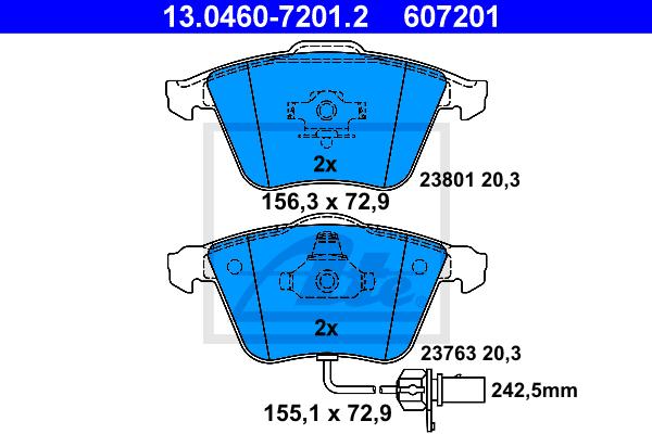 BALATAS DELANTERAS 7796 D1111