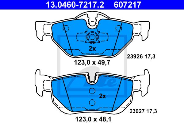 BALATAS TRASERAS 7286 D1171