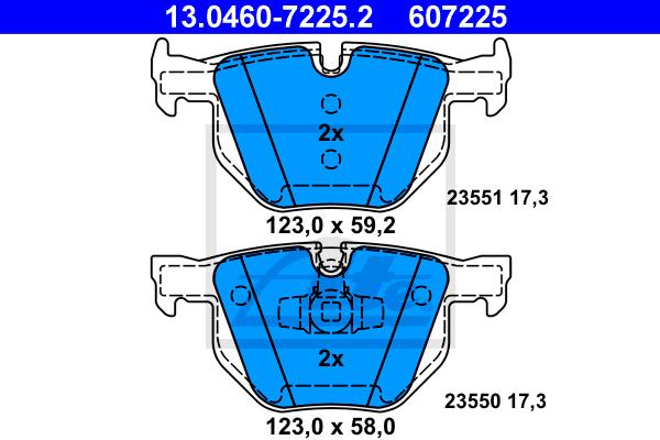 BALATAS TRASERAS 7427 D1170