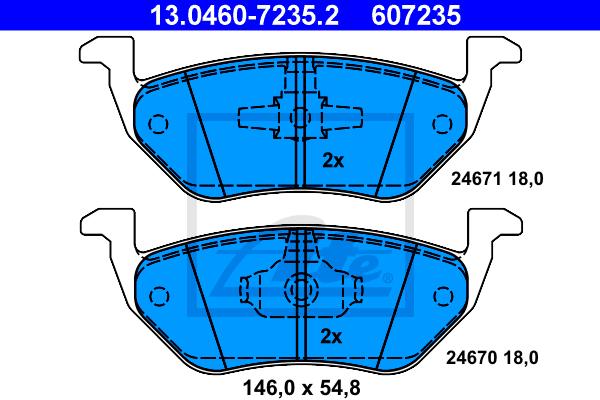 BALATAS TRASERAS 7961 D1055