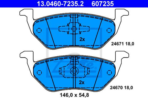 BALATAS TRASERAS 7961 D1055