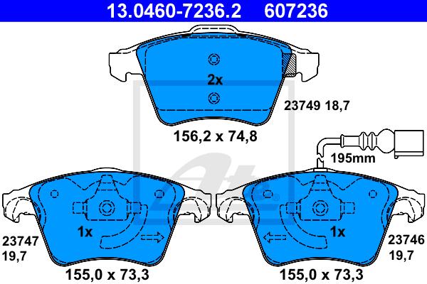 BALATAS DELANTERAS 8287 D1174