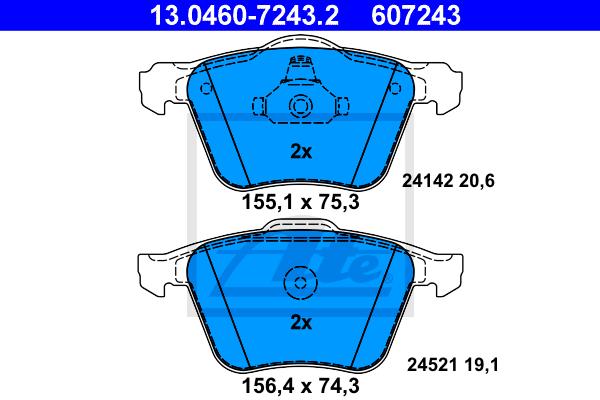 BALATAS DELANTERAS 8357 D1305