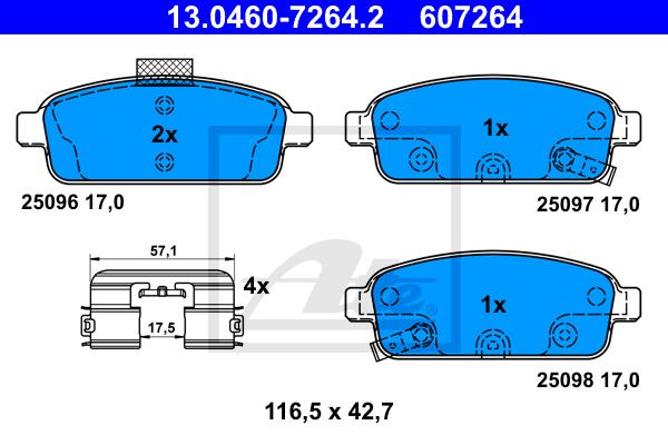 BALATAS TRASERAS 8668 D1468