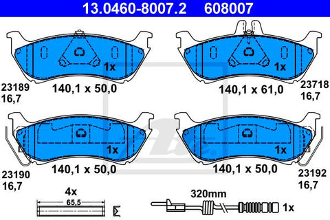 BALATAS TRASERAS 7750 D875