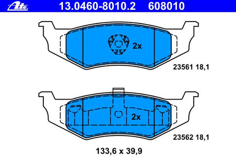 BALATAS TRASERAS 7438 D641