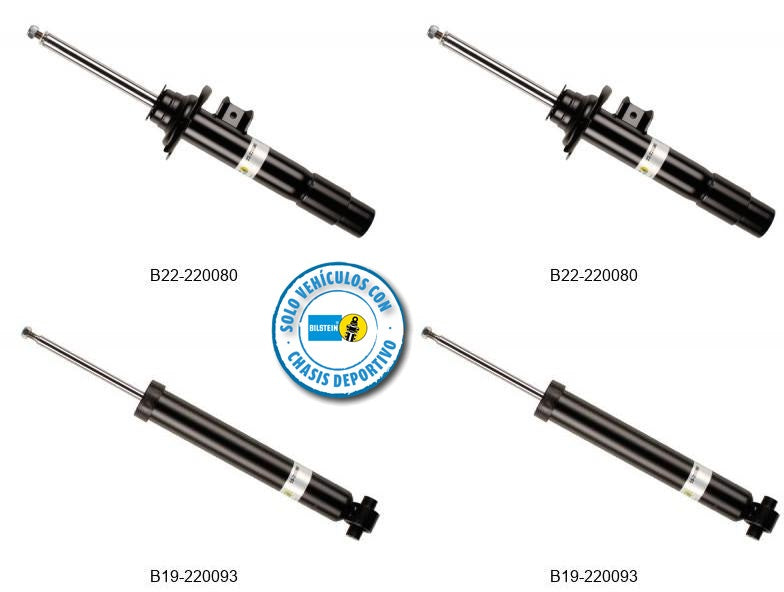 KIT AMORTIGUADORES 4PZAS. B4