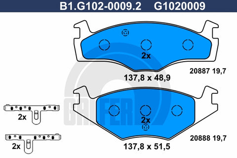 BALATAS DELANTERAS 7209 D280A
