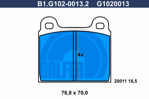 BALATAS DELANTERAS 7021 D45
