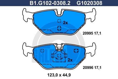 BALATAS TRASERAS 7286 D396