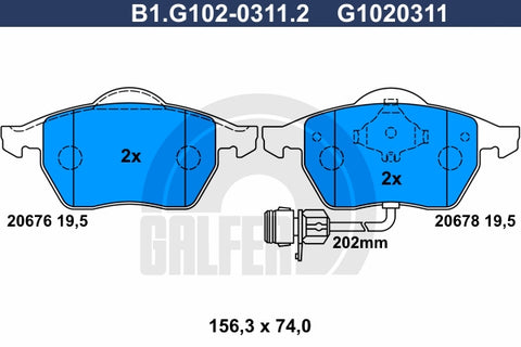 BALATAS DELANTERAS 7434 D555