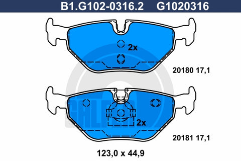 BALATAS TRASERAS 7286 D396