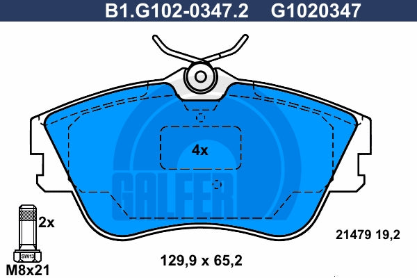 BALATAS DELANTERAS 7729 D852
