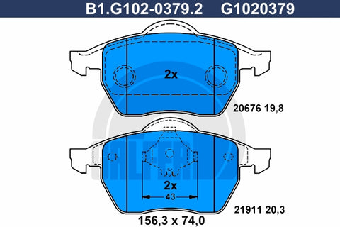 BALATAS DELANTERAS 7434 D555