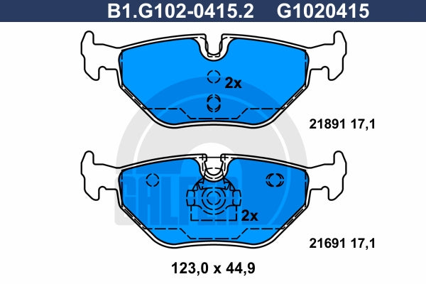 BALATAS TRASERAS 7286 D396