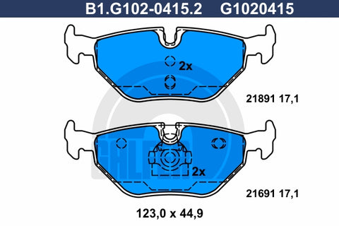 BALATAS TRASERAS 7286 D396