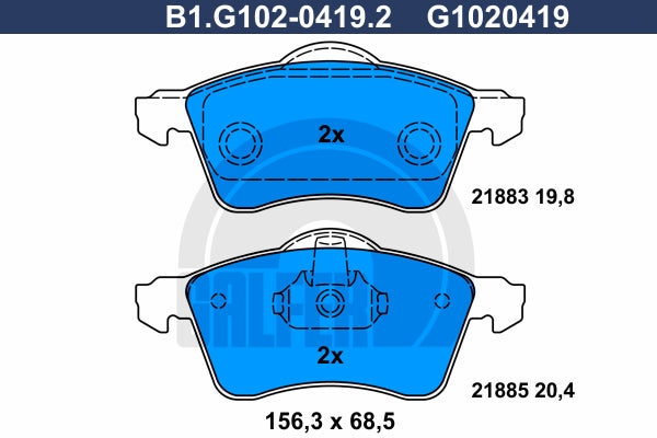 BALATAS DELANTERAS 7728 D705