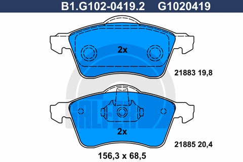 BALATAS DELANTERAS 7728 D705