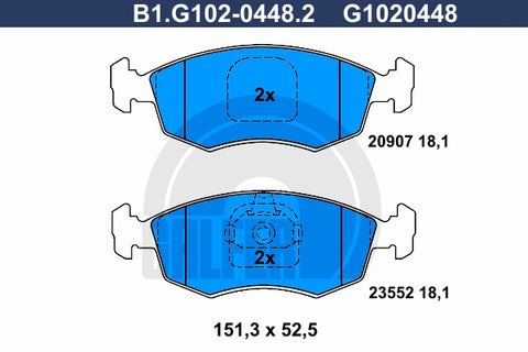 BALATAS DELANTERAS 7201 D298
