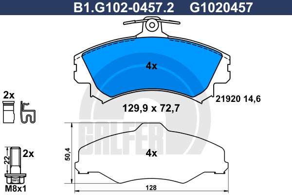 BALATAS DELANTERAS 7712 D837