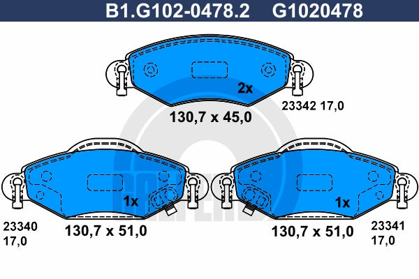 BALATAS DELANTERAS 8674 D1475