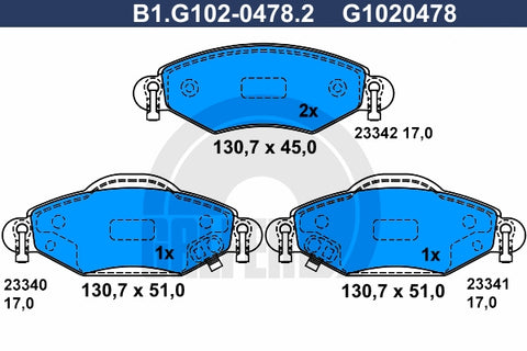 BALATAS DELANTERAS 8674 D1475