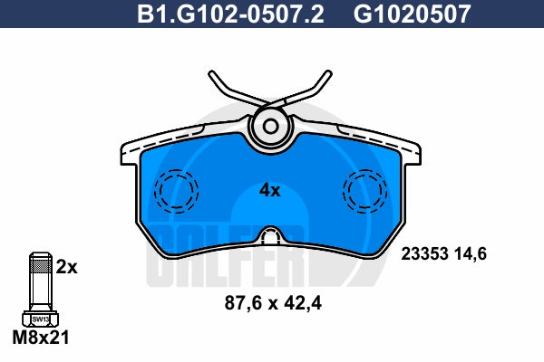 BALATAS TRASERAS 7763 D886
