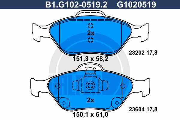 BALATAS DELANTERAS 8289 D1175