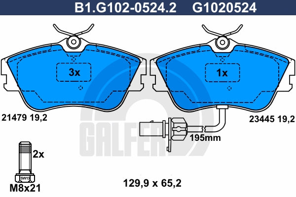 BALATAS DELANTERAS 7729 SD852