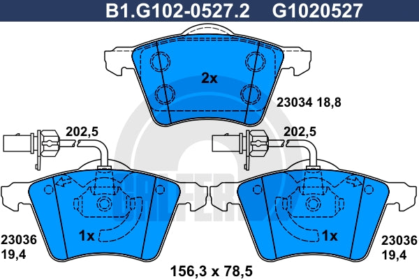 BALATAS DELANTERAS 7884 D982
