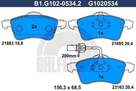BALATAS DELANTERAS 7728 D705A