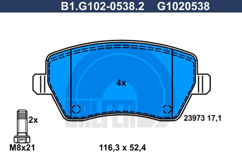 BALATAS DELANTERAS 8553 D1435