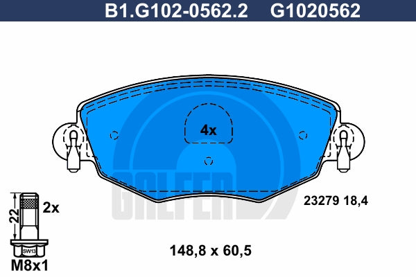 BALATAS DELANTERAS 7789 D910