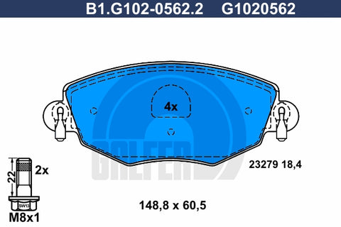 BALATAS DELANTERAS 7789 D910