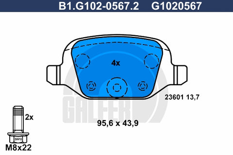 BALATAS TRASERAS 8742 D1617