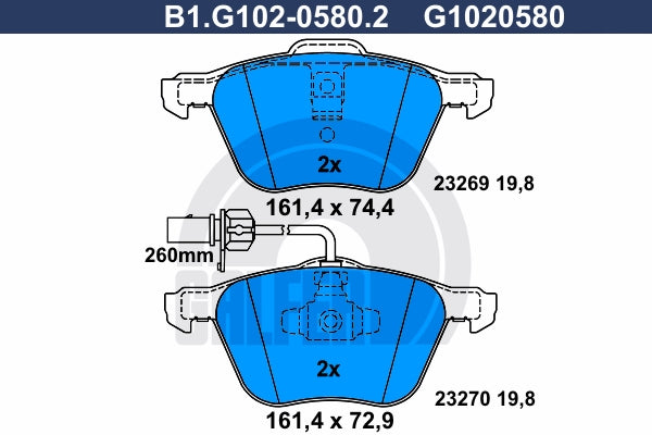 BALATAS DELANTERAS 7757A D880