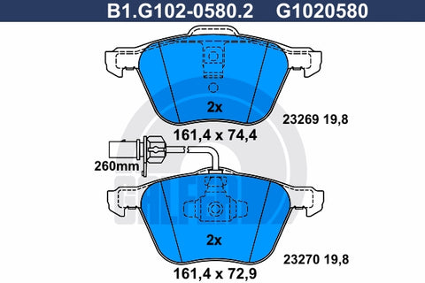 BALATAS DELANTERAS 7757A D880