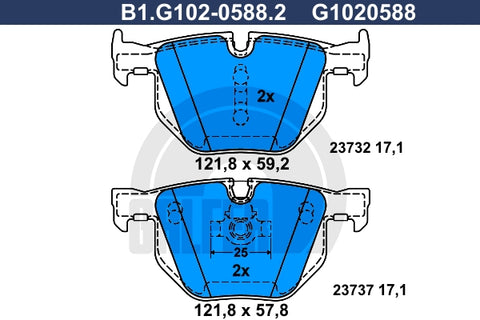 BALATAS TRASERAS 7427 D1042