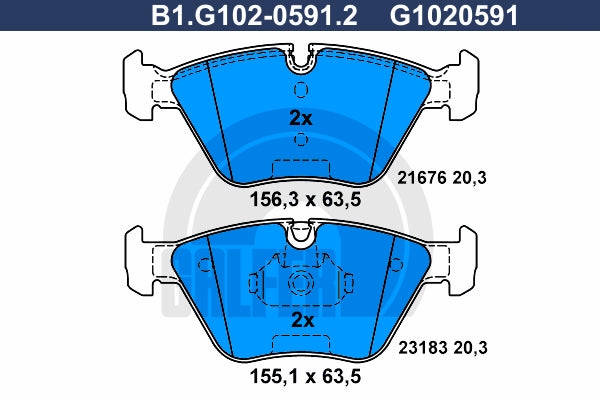 BALATAS DELANTERAS 7592 D946