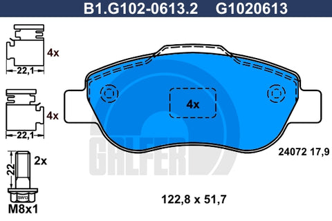 BALATAS DELANTERAS 8688 D1488