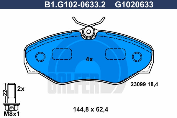 BALATAS DELANTERAS 8699 D1500