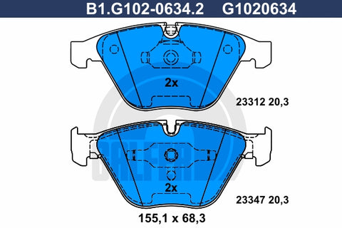 BALATAS DELANTERAS 7799 D918