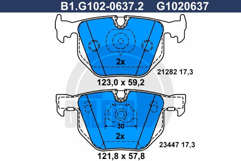 BALATAS TRASERAS 7427 D1042