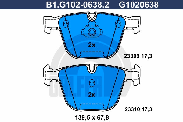 BALATAS TRASERAS 7820 D919