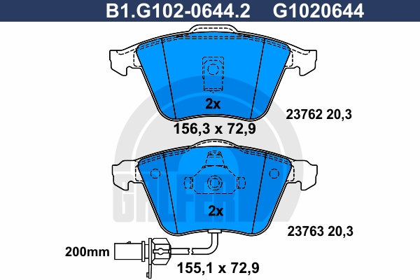 BALATAS DELANTERAS 7796 D915