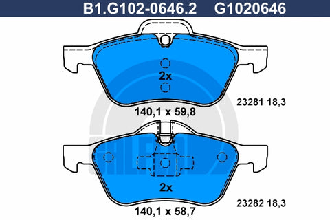 BALATAS DELANTERAS 7841 D939
