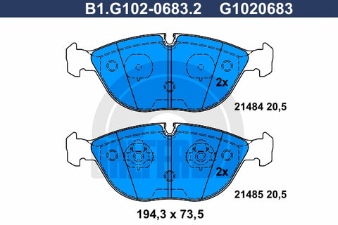 BALATAS DELANTERAS 7561 D682