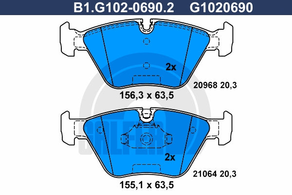 BALATAS DELANTERAS 7592 D947